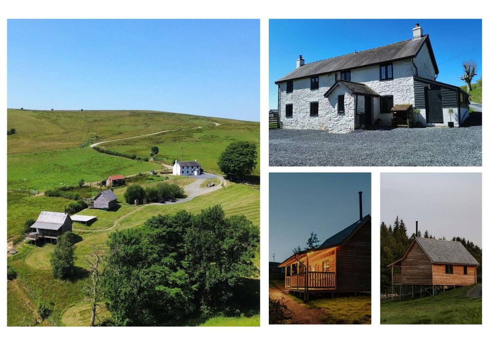 MID WALES - OUTSTANDING PERIOD FARMHOUSE WITH FIVE STAR CHALET ACCOMMODATION
